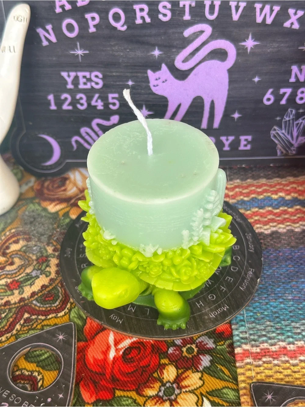 Succulent Turtle Candle